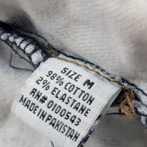 FRWD Denim Blue White Splattered Paint Jean Jacket Size M